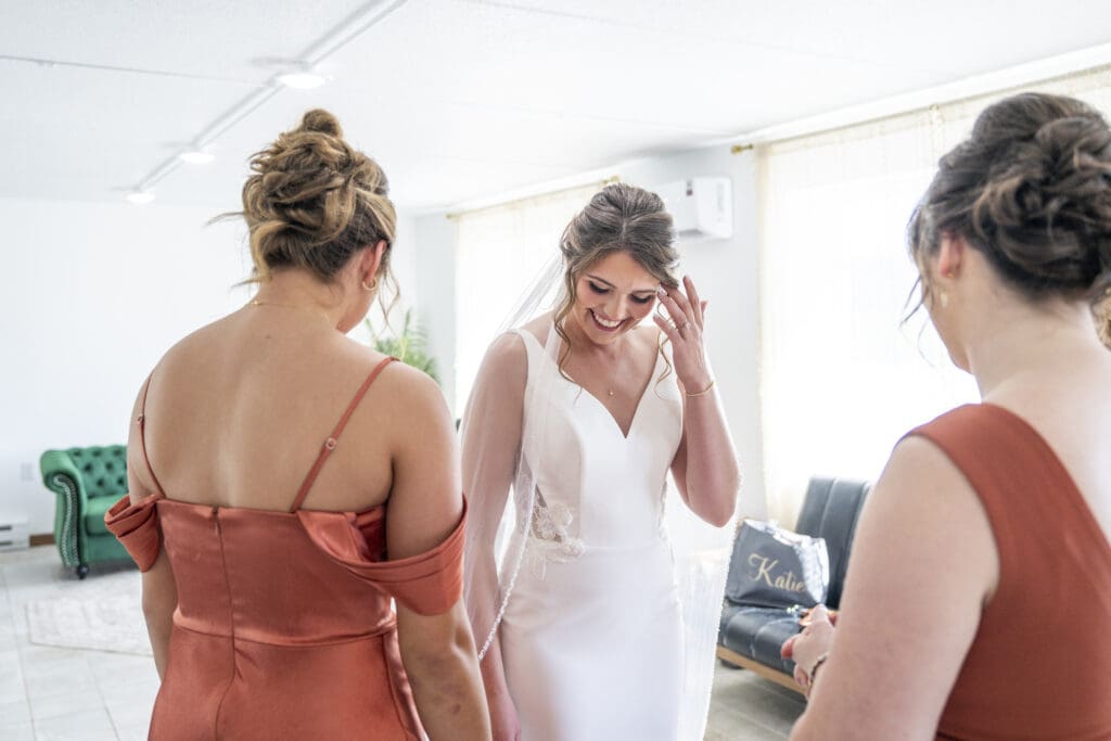 Bride candid photo wisconsin wedding